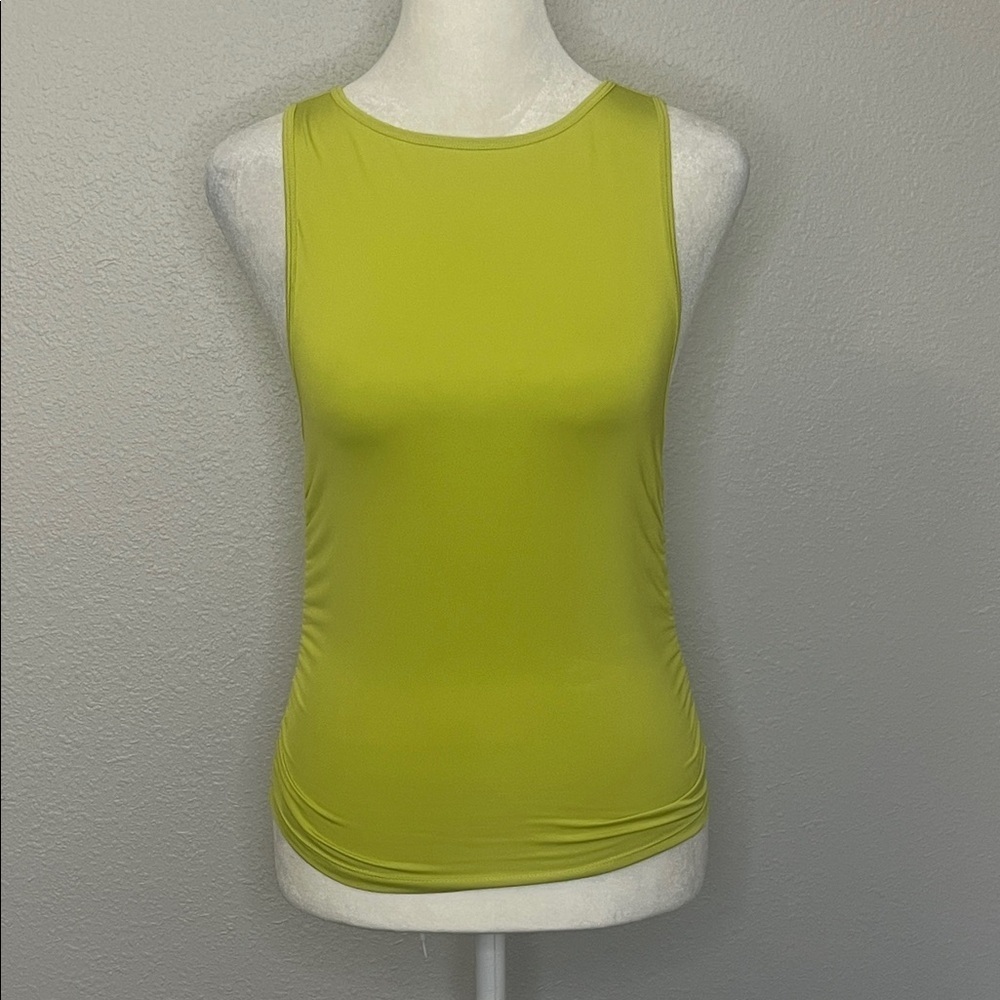 Aritzia Sunday Best Ruched Tank Top Green Size XS